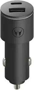 Motorola Turbopower Share Car Charger- 45w Dual Port Usb-A, Usb-C Output For Moto G 2025, G Power 2024/2025/2026, G Stylus 2022/2023/2024/2025, G Pure 2021, Play 2021/2024, Edge, Razr