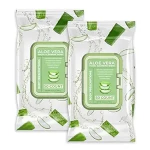 Body Prescription Makeup Cleansing Wipes - Gentle And Effective Face Wipes, 50 Count (Pack Of 2), Aloe Vera