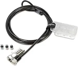 Kensington Universal 3-In-1 Combination Laptop Lock, Computer Security Locking Cable - Resettable Version (k62316ww), Black