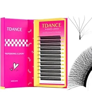 Tdance Yy Lash Extensions Premade Volume Eyelash Fans Yy Lashes Matte Black W Lashes Extensions(W-5d-0.07-M,8-15 Mm)