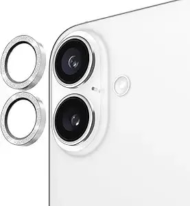 Case-Mate Camera Lens Protector With Aluminum Twinkle Rings For Iphone 16 / Iphone 16 Plus - Double Tempered Glass, Anti-Scratch - Ultra Hd View With Night Shooting, Bling, Case Friendly, Easy Install