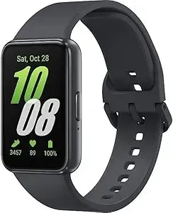 Samsung Galaxy Fit 3 [2024] 1.6" Amoled Display - 14 Days Battery Life - 100+ Watchfaces - 100+ Exercise Modes - International Model - (Black) (Renewed)