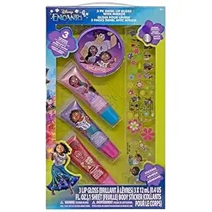 Buddy N Buddies Encanto 3pk Lip Gloss With Mirror & Stickers In Box