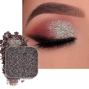 Duochrome Chameleon Single Eyeshadow, Purple To Blue Iridescent Shift, Creamy Putty Texture Cream-To-Powder, Zero Fallout Metallic Shimmer, High Pigment, Fits Magnetic Palette (Nebula)