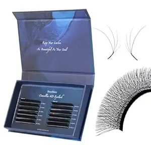 Decemars 1340 Pcs Multi-Layered 4d Camellia Eyelash Extension Supplies Matte Black Natural Fluffy False Eyelashes For Professional Salon Use (4d-0.07-C-8-13mm Mix)