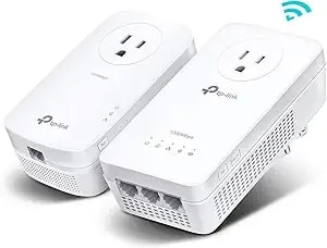 Tp-Link Powerline Wifi Extender Tl-wpa8631p Kit- Includes av1300 Powerline Network Adapter And ac1200 Dual Band Extender, 2x2 Mimo, 3 Gigabit Ports, Passthrough, Plug & Play, Free Expert Support