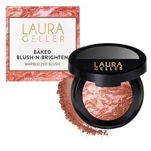 Laura Geller New York Baked Blush-N-Brighten For Mature Skin - 06 Sunswept - Powder Blush Won'T Settle Into Fine Lines - Buildable Natural Finish – Longlasting Formula - Made In Italy​