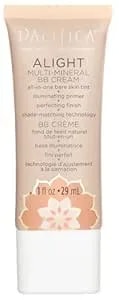 Pacifica Alight Multi-Mineral Bb Cream Medium – Hydrating Tinted Moisturizer & Primer, Sheer Natural Foundation Coverage, Vegan & Cruelty-Free, 1 Fl Oz