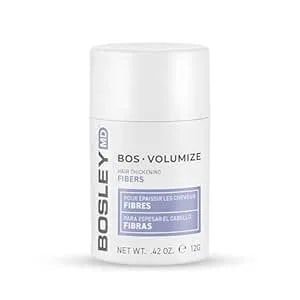 Bosleymd Bosvolumize Hair Thickening Fibers – Natural Keratin Hair Building Formula For Thinning Hair & Bald Spots – Instant Fuller, Thicker Look – Wind & Sweat Resistant – Medium Brown, 0.42 Oz