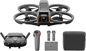 Dji Avata 2 Fly More Combo (3 Batteries), Fpv Drones With Camera For Adults 4k, Immersive Experience, One-Push Acrobatics, Built-In Propeller Guard, 155° Fov, Drone Compliant With Faa Remote Id