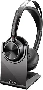 Hp - Poly Voyager Focus 2 Usb-C-C Headset Andusb-C/A Adapter And Charging Stand - Googl