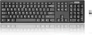 Lenovo 100 Wireless Compact Keyboard – Cordless Keyboard For Pc & Laptop With Windows – Silent Keys – Full-Size Layout With Numeric Keypad – Plug & Play Usb Receiver – Portable, Black
