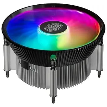 Cooler Master i70c Argb Low Profile Cpu Air Cooler For Intel Lga 1700/1851 Only – 120mm Pwm Argb Fan, 95w Tdp, Copper Core Base, Black Aluminum Heatsink
