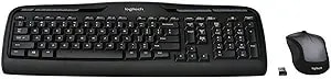 Logitech mk335 Quiet Wireless Keyboard And Mouse Combo - Black/Silver Keyboard And Mouse Combo Wireless, Ambidextrous
