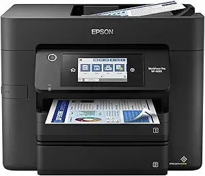 Epson Workforce Pro Wf-4830 Wireless All-In-One Printer, Auto 2-Sided Print Copy, Scan/Fax, 50-Page Adf, 500-Sheet Paper Capacity, And 4.3" Color Touchscreen, Works With Alexa - Black