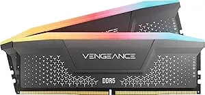 Corsair Vengeance Rgb Rs ddr5 Ram 32gb (2x16gb) Up To 5600mhz cl40-40-40-77 1.25v Amd Expo Intel Xmp Computer Desktop Memory – Gray (cmg32gx5m2b5600z40)