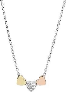 Fossil Women'S Sterling Silver Or Silver-Tone Stainless Steel Pendant Chain Necklace For Women