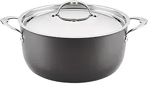 Hestan Titum Fusion 8 Quart Nonstick Stock Pot With Lid, Double Impact Stainless Steel Base & Aluminum Body, Induction Compatible, Made Without Pfoas