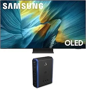 Samsung 77-Inch Class Oled s95f 4k Glare Free Smart Tv nq4 Ai gen3 Processor, Oled Hdr Pro, Motion Xcelerator 164hz, Dolby Atmos Bundle With An Austere 5s-ps4-us1 4-Outlet Power (2025)