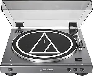 Audio-Technica At-Lpgo-Bt Fully Automatic Wireless Belt-Drive Turntable (Gun-Metal/Black)
