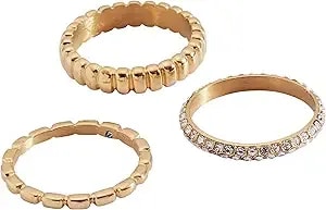Alex And Ani Ribbed Stacking Ring Set Of 3