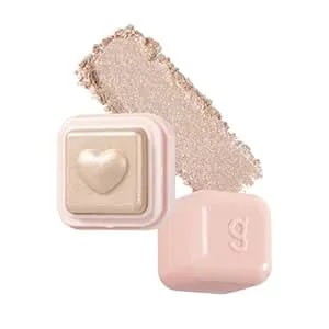 Colorgram Milk Bling Heartlighter 01 Peach Heart - Silky Smooth Versatile Creamy Highlighter With Shimmery Finish, Soft And Natural Glow Perfect For Daily Makeup