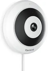 Reolink 6mp Poe Ip Fisheye Camera With 360° View, Surveillance For Home/Office Security, Smart Human Detection, Two Way Talk, Ceiling/Wall/Desk Mount, Multiple Panoramic Display Views, Fe-P(White)