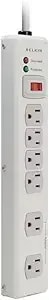 Belkin 6-Outlet Metal Power Strip Surge Protector, 6ft, Beige