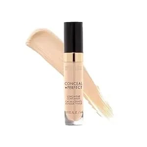 Milani Conceal + Perfect Longwear Concealer Full Coverage Infused With Hyaluronic Acid & Vitamin E, Cover Dark Circles, Blemishes & Skin Imperfections For Long-Lasting Wear - Light Nude