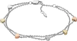 Fossil Women'S Sterling Silver Or Silver-Tone Stainless Steel Chain Bracelet For Women