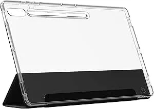 Zagg Crystal Palace Folio Samsung Galaxy Tab s10 Ultra Case – Crystal Clear, Ultra-Slim, 6.5ft Drop Protection, Strengthened With Graphene, Anti-Yellowing, Stylus Holder, Recycled Content