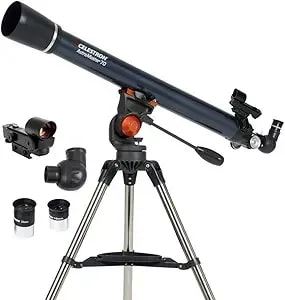 Celestron – Astromaster 70az Telescope – Refractor Telescope – Fully-Coated Glass Optics – Adjustable-Height Tripod – Bonus Astronomy Software Package