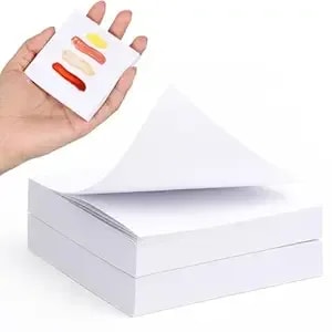 100 Sheets Disposable Nail Polish Palette Paper Double Side Gel Nail Art Palette Paper, Portable Waterproof Art Mixing Tool For Gel Makeup Color Salon Supply(3x3 In)