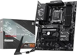 Msi b850 Gaming Pro wifi6e Motherboard, Atx - Supports Amd Ryzen 9000/8000 / 7000 Processors, am5 - ddr5 Memory Boost 8200+ Mt/S (Oc), Pcie 4.0 x16, M.2 gen5, Wi-Fi 6e, 2.5g Lan
