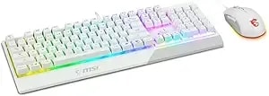 Msi Vigor gk30 Combo White, 6-Zone Rgb gk30 Gaming Keyboard & gm11 Gaming Mouse, Water Repellent & Splash-Proof, 5000 Dpi