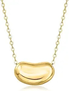 Ross-Simons Italian 14kt Yellow Gold Organic-Shaped Bead Necklace. 18 Inches