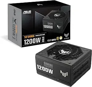 Asus Tuf Gaming 1200w Gold (1200 Watt, Atx 3.0 Compatible Fully Modular Power Supply, 80+ Gold Certified, Military-Grade Components, Dual Ball Bearing, Axial-Tech Fan, Pcb Coating, 10 Year Warranty)