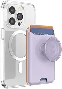 Popsockets Phone Wallet For Magsafe, Phone Card Holder With Grip - Lavender