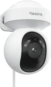 Reolink 4k Poe Security Outdoor Ip Camera With 355° Pan & 50° Tilt, Color Night Vision For Home Surveillance, Auto Tracking, Smart Detection, Two-Way Talk, 24/7 Recording, e1 Outdoor Se Poe