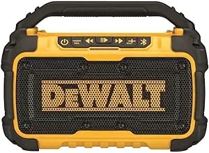 Dewalt 20v Max Bluetooth Speaker, 100 Ft Range, Durable For Jobsites, Phone Holder Included, Lasts 8-10 Hours With Single Charge (dcr010)