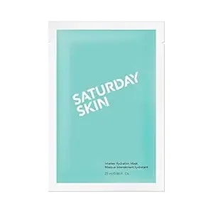Saturday Skin Intense Hydration Mask, Super Leave-On Hydrating&Replumping Face Mask For Dehydrated Skin, Refines Skin Tone & Texture Hypoallergenic, Cruelty Free(25ml/0.84 Fl Oz)