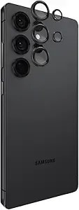 Case-Mate Samsung Galaxy s25 Ultra Camera Lens Protector With Black Aluminum Rings - Double Tempered Glass, Durable Anti-Scratch - Ultra Hd View With Night Shooting, Case Friendly, Easy To Install