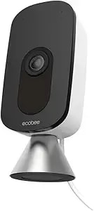 Ecobee Smartcamera – Indoor Wifi Security Camera, Smart Home Security System, 1080p Hd 180 Degree Fov, Night Vision, 2-Way Audio, Works With Apple Homekit, Alexa Built In