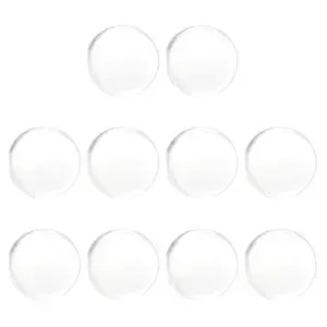 Lurrose Lash Extension Supplies 10 Pcs Eyelashes Graft Gasket Transparent Silicone Round Eyelashes Pad Eyelash Extension Glue Pallet Holder For Salon Home Tools