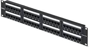 Startech 48-Port 2u Rackmount cat6 Patch Panel, rj45, Utp, 110 Punch-Down, Cat 6 Ethernet Patch Panel For Network Server Rack