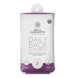 Daily Concepts - Daily Back Scrubber - Gently Exfoliates The Skin With Its Soft Natural Organic Cotton Surface, While The Soy-Based Core Creates A Rich Lather