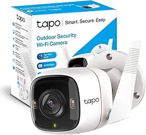 Tapo 2k+ Outdoor Wired Security Camera - Person/Vehicle/Motion Detection, 24/7 Recording, Starlight Color Night Vision, Subscription-Free Local Storage Or Optional Cloud, Works With Alexa, c320ws