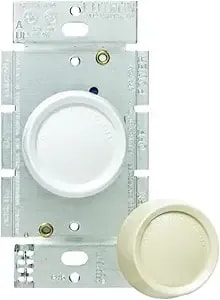 Lutron Fsq-2fh-Dk Electronics Rotary On/Off Fan-Speed Control, 1 White And 1 Ivory Knob Included