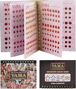 Vama Stone Glitter Sparkle Doubleshade Crystal Stone Mix Bindi Book Kumkum Sticker For Girls & Ladies (504 Bindi Booklet Dairy)