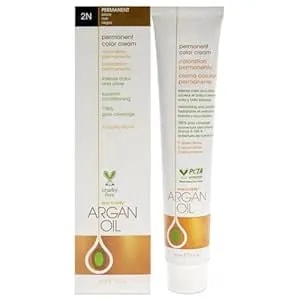 One N' Only Permanent Hair Color - Permanent Hair Dye Made With Argan Oil - Delivers Rich, Accurate Tones With Gray Coverage - Improves Moisture & Elasticity - 2n Black (3 Oz)